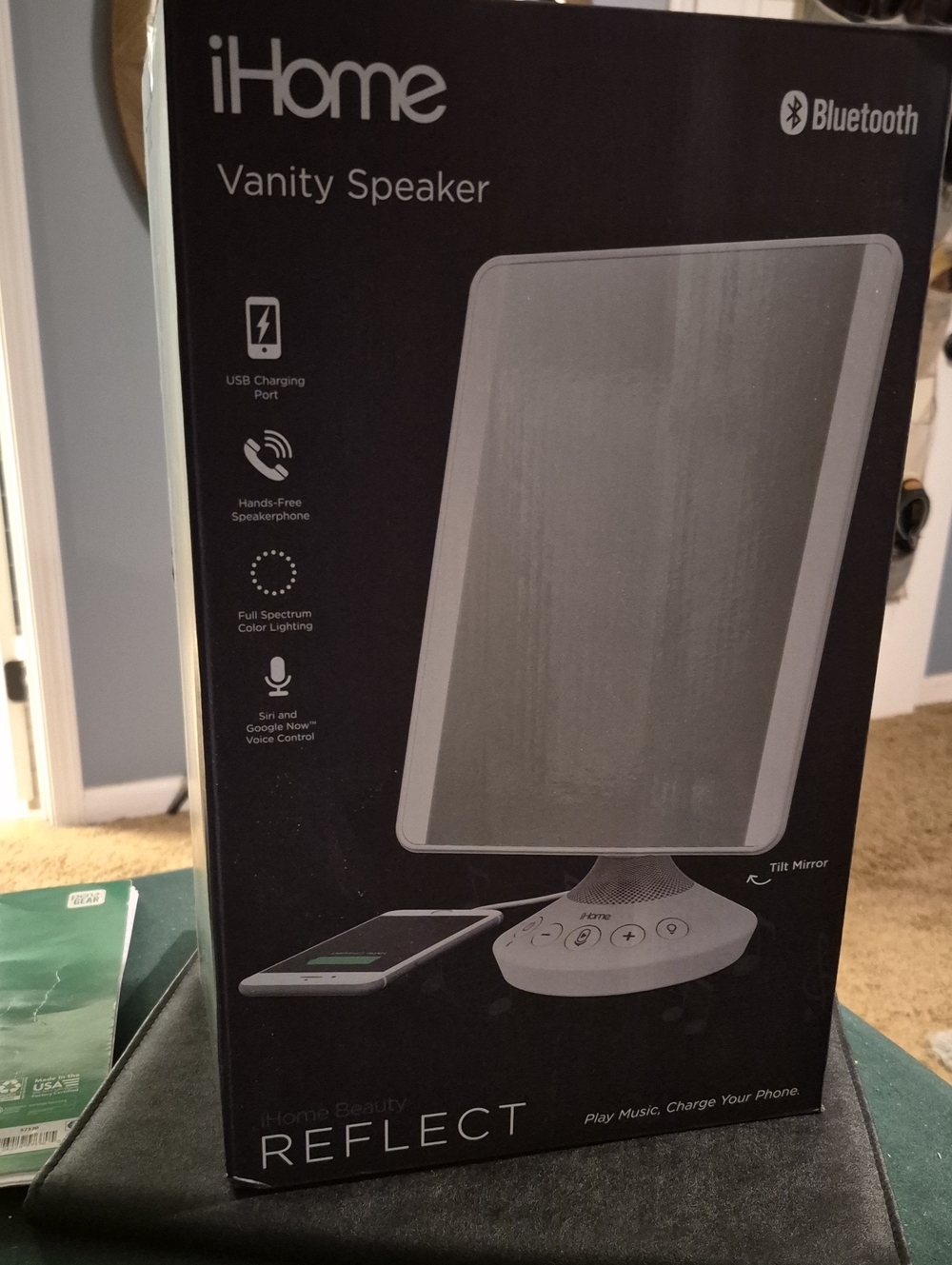 iHome Vanity Speaker Mirror in White